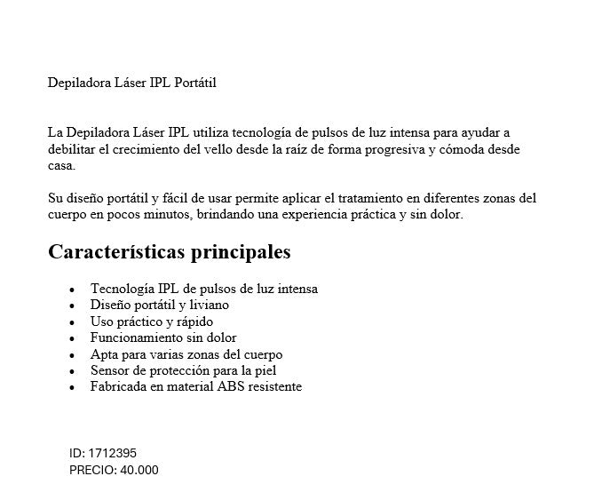 Depiladora Lasér IPL